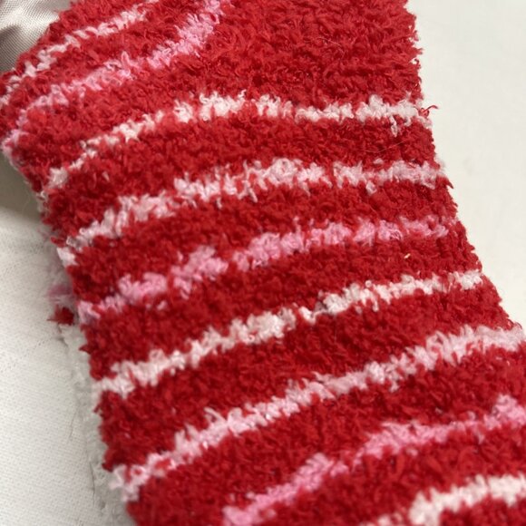 3 X Snuggle Feet Socks Womens Pink  Red White Hearts Soft Cozy Warm Fuzzy Sz 5/9 - Picture 8 of 8